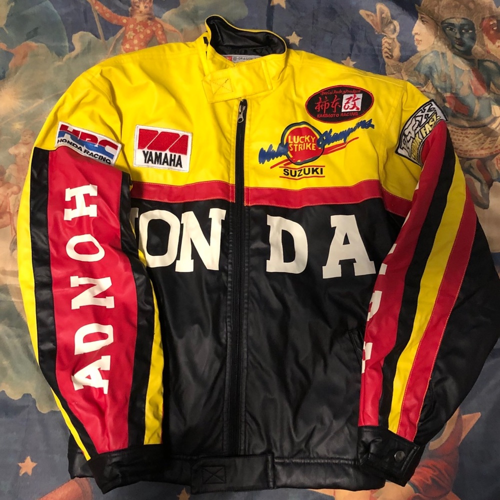 Honda Racing Faux Leather Jacket